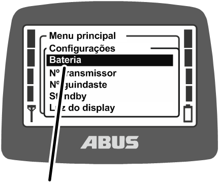 U:\Allgemein\Produkthandbücher\Produkthandbücher Fotos\ABURemote Meisterschalter\Ohne Sender (mit Displaytexten)\trans_de\Menü Batterie.png