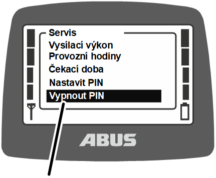 U:\Allgemein\Produkthandbücher\Produkthandbücher Fotos\ABURemote Meisterschalter\Ohne Sender (mit Displaytexten)\trans_de\Menü PIN ausschalten.png
