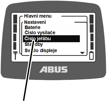 U:\Allgemein\Produkthandbücher\Produkthandbücher Fotos\ABURemote Meisterschalter\Ohne Sender (mit Displaytexten)\trans_de\Menü Krannummer.png