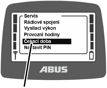U:\Allgemein\Produkthandbücher\Produkthandbücher Fotos\ABURemote Meisterschalter\Ohne Sender (mit Displaytexten)\trans_de\Menü Wartezeit.png