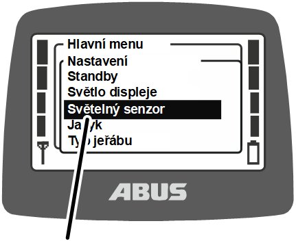 U:\Allgemein\Produkthandbücher\Produkthandbücher Fotos\ABURemote Meisterschalter\Ohne Sender (mit Displaytexten)\trans_de\Menü Licht-Sensor.png