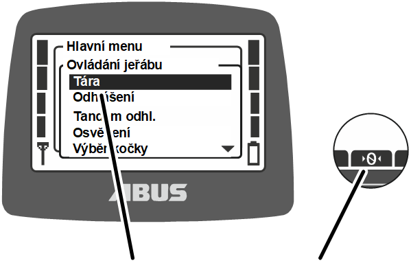 U:\Allgemein\Produkthandbücher\Produkthandbücher Fotos\ABURemote Meisterschalter\Ohne Sender (mit Displaytexten)\trans_de\Funktionen Tara.png
