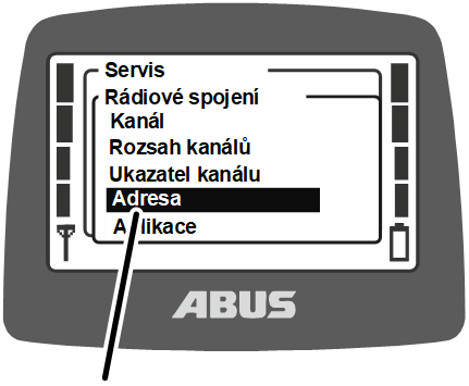 U:\Allgemein\Produkthandbücher\Produkthandbücher Fotos\ABURemote Meisterschalter\Ohne Sender (mit Displaytexten)\trans_de\Menü Adresse.png
