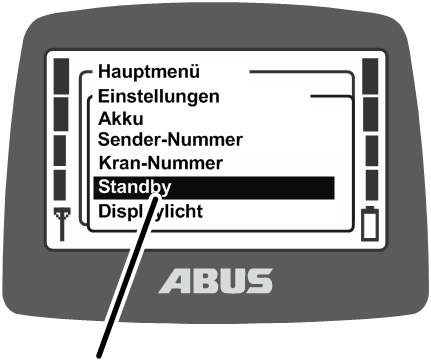 U:\Allgemein\Produkthandbücher\Produkthandbücher Fotos\ABURemote Meisterschalter\Ohne Sender (mit Displaytexten)\trans_de\Menü Standby.png