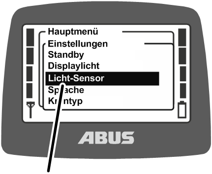U:\Allgemein\Produkthandbücher\Produkthandbücher Fotos\ABURemote Meisterschalter\Ohne Sender (mit Displaytexten)\trans_de\Menü Licht-Sensor.png