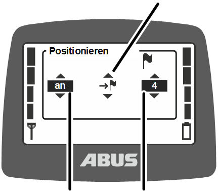 U:\Allgemein\Produkthandbücher\Produkthandbücher Fotos\ABURemote Meisterschalter\Ohne Sender (mit Displaytexten)\trans_de\Positionieren LIN an.png