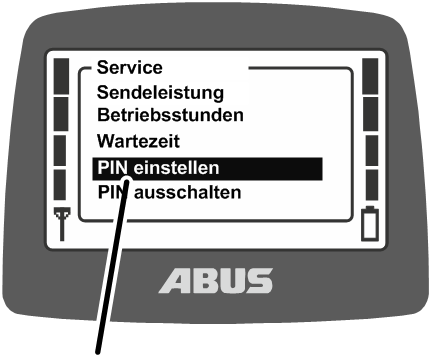 U:\Allgemein\Produkthandbücher\Produkthandbücher Fotos\ABURemote Meisterschalter\Ohne Sender (mit Displaytexten)\trans_de\Menü PIN einstellen.png