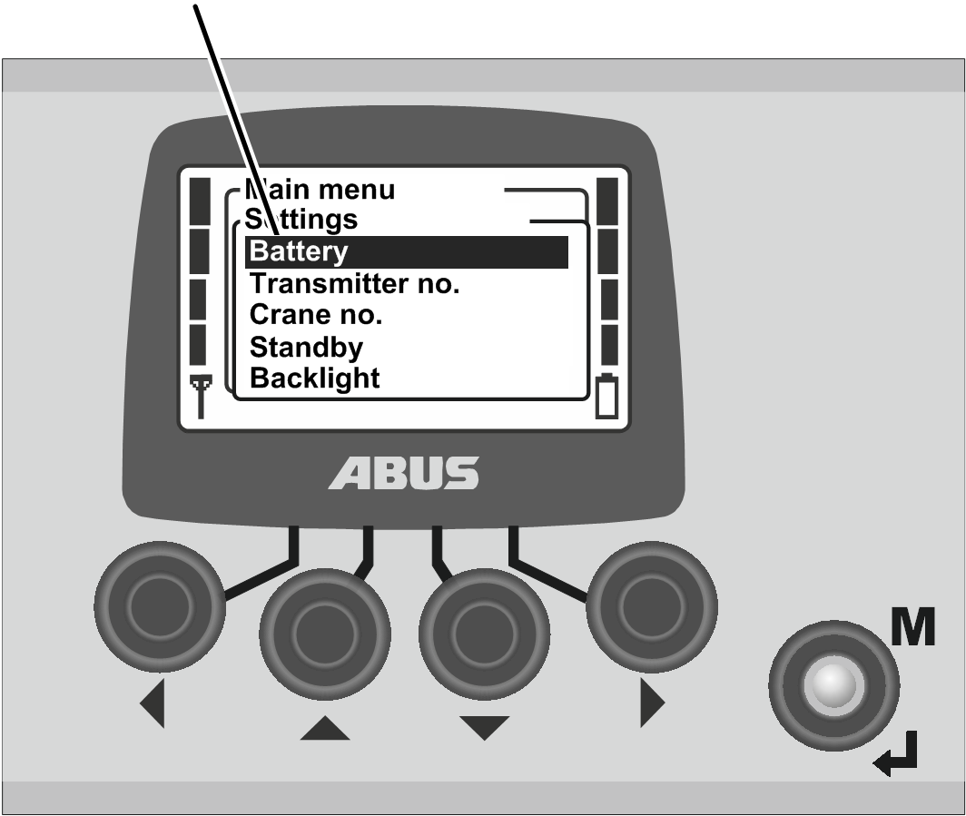 U:\Allgemein\Produkthandbücher\Produkthandbücher Fotos\ABURemote Meisterschalter\Meisterschalter (mit Displaytexten)\trans_de\Senderoptionen Menü.png