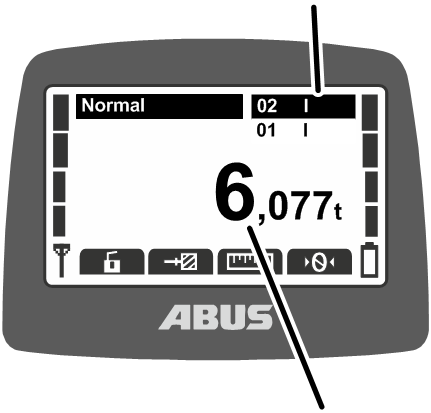 U:\Allgemein\Produkthandbücher\Produkthandbücher Fotos\ABURemote Meisterschalter\Ohne Sender (mit Displaytexten)\trans_de\Kranwahl Erster Kran.png