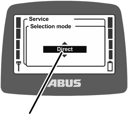U:\Allgemein\Produkthandbücher\Produkthandbücher Fotos\ABURemote Meisterschalter\Ohne Sender (mit Displaytexten)\trans_de\Wahl-Modus einstellen.png