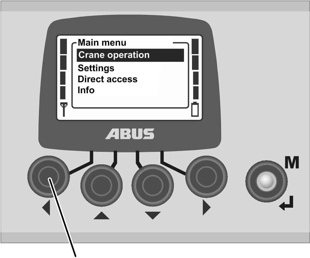 U:\Allgemein\Produkthandbücher\Produkthandbücher Fotos\ABURemote Meisterschalter\Meisterschalter (mit Displaytexten)\trans_de\Menü bedienen - zurück.png