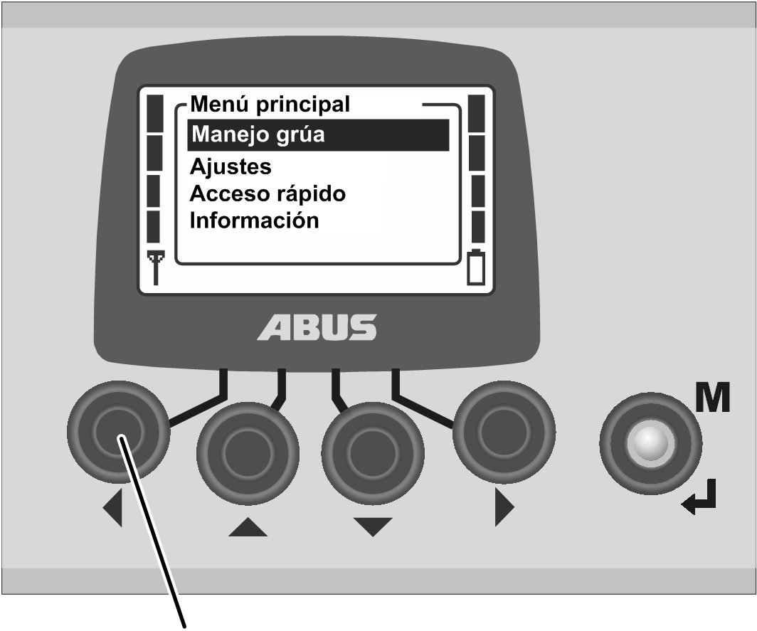 U:\Allgemein\Produkthandbücher\Produkthandbücher Fotos\ABURemote Meisterschalter\Meisterschalter (mit Displaytexten)\trans_de\Menü bedienen - zurück.png