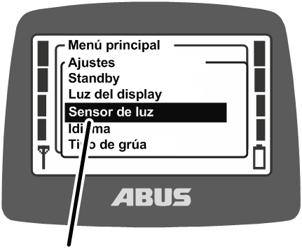U:\Allgemein\Produkthandbücher\Produkthandbücher Fotos\ABURemote Meisterschalter\Ohne Sender (mit Displaytexten)\trans_de\Menü Licht-Sensor.png
