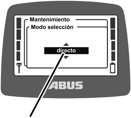 U:\Allgemein\Produkthandbücher\Produkthandbücher Fotos\ABURemote Meisterschalter\Ohne Sender (mit Displaytexten)\trans_de\Wahl-Modus einstellen.png
