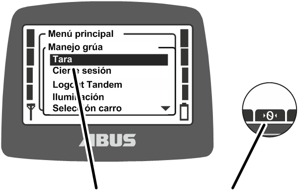 U:\Allgemein\Produkthandbücher\Produkthandbücher Fotos\ABURemote Meisterschalter\Ohne Sender (mit Displaytexten)\trans_de\Funktionen Tara.png