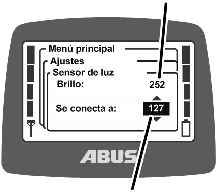 U:\Allgemein\Produkthandbücher\Produkthandbücher Fotos\ABURemote Meisterschalter\Ohne Sender (mit Displaytexten)\trans_de\Licht-Sensor einstellen.png