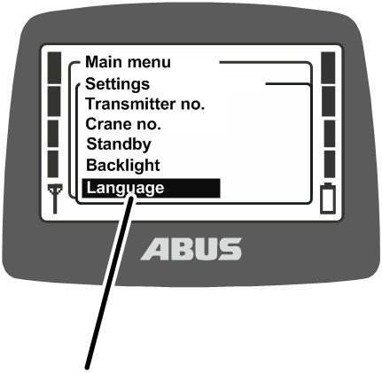 U:\Allgemein\Produkthandbücher\Produkthandbücher Fotos\ABURemote Meisterschalter\Ohne Sender (mit Displaytexten)\trans_de\Menü Sprache.png