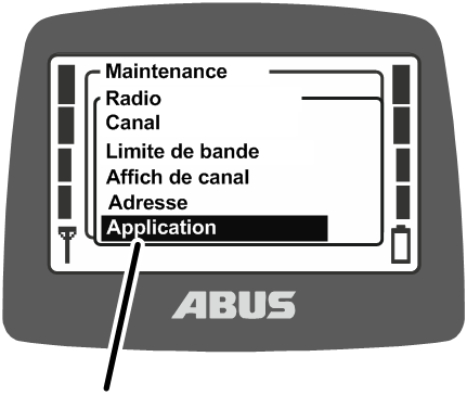 U:\Allgemein\Produkthandbücher\Produkthandbücher Fotos\ABURemote Meisterschalter\Ohne Sender (mit Displaytexten)\trans_fr\Menü Applikation.png