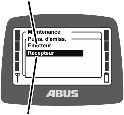 U:\Allgemein\Produkthandbücher\Produkthandbücher Fotos\ABURemote Meisterschalter\Ohne Sender (mit Displaytexten)\trans_fr\Menü Sendeleistung.png