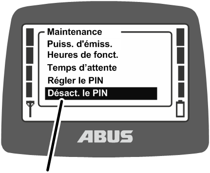 U:\Allgemein\Produkthandbücher\Produkthandbücher Fotos\ABURemote Meisterschalter\Ohne Sender (mit Displaytexten)\trans_de\Menü PIN ausschalten.png