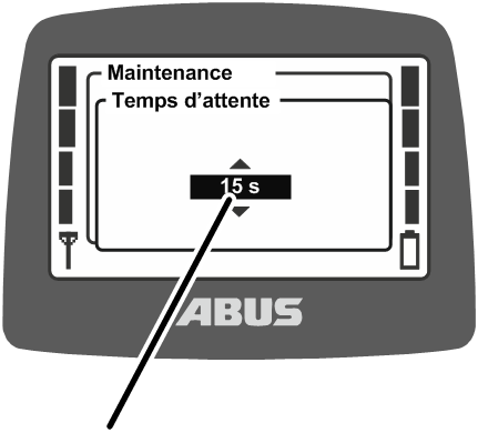 U:\Allgemein\Produkthandbücher\Produkthandbücher Fotos\ABURemote Meisterschalter\Ohne Sender (mit Displaytexten)\trans_de\Wartezeit einstellen.png