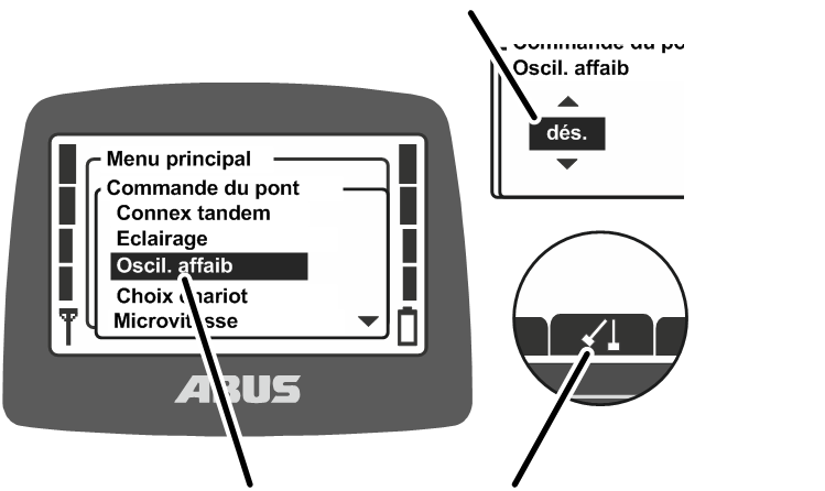 U:\Allgemein\Produkthandbücher\Produkthandbücher Fotos\ABURemote Meisterschalter\Ohne Sender (mit Displaytexten)\trans_de\Funktionen Pendeldämpfaus.png