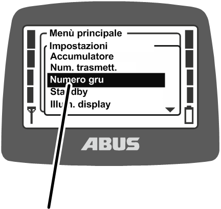 U:\Allgemein\Produkthandbücher\Produkthandbücher Fotos\ABURemote Meisterschalter\Ohne Sender (mit Displaytexten)\trans_de\Menü Krannummer.png