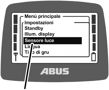 U:\Allgemein\Produkthandbücher\Produkthandbücher Fotos\ABURemote Meisterschalter\Ohne Sender (mit Displaytexten)\trans_de\Menü Licht-Sensor.png