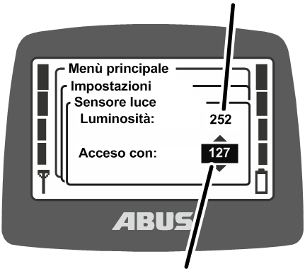 U:\Allgemein\Produkthandbücher\Produkthandbücher Fotos\ABURemote Meisterschalter\Ohne Sender (mit Displaytexten)\trans_de\Licht-Sensor einstellen.png