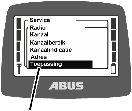 U:\Allgemein\Produkthandbücher\Produkthandbücher Fotos\ABURemote Meisterschalter\Ohne Sender (mit Displaytexten)\trans_nl\Menü Applikation.png