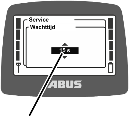 U:\Allgemein\Produkthandbücher\Produkthandbücher Fotos\ABURemote Meisterschalter\Ohne Sender (mit Displaytexten)\trans_de\Wartezeit einstellen.png