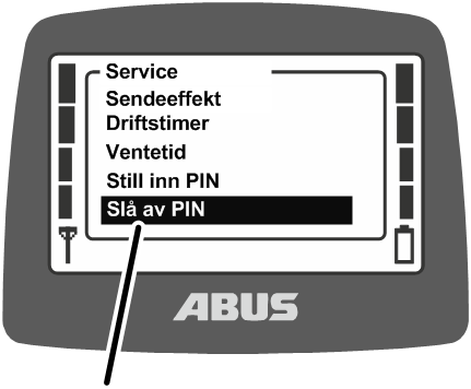 U:\Allgemein\Produkthandbücher\Produkthandbücher Fotos\ABURemote Meisterschalter\Ohne Sender (mit Displaytexten)\trans_de\Menü PIN ausschalten.png