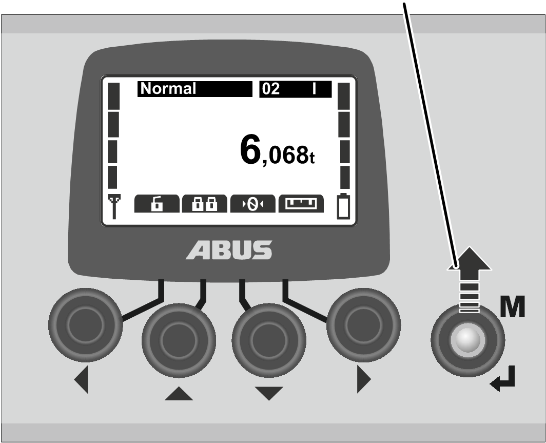 U:\Allgemein\Produkthandbücher\Produkthandbücher Fotos\ABURemote Meisterschalter\Meisterschalter (mit Displaytexten)\trans_de\Menü bedienen - beenden.png