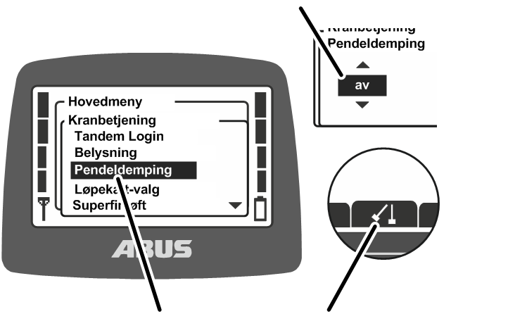 U:\Allgemein\Produkthandbücher\Produkthandbücher Fotos\ABURemote Meisterschalter\Ohne Sender (mit Displaytexten)\trans_de\Funktionen Pendeldämpfaus.png