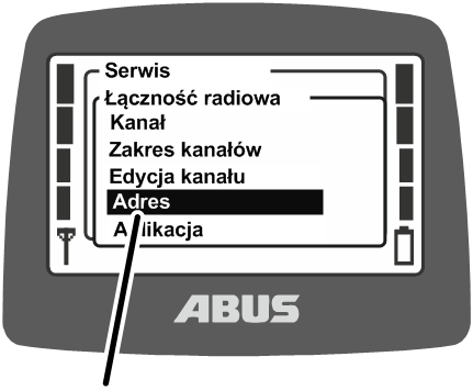 U:\Allgemein\Produkthandbücher\Produkthandbücher Fotos\ABURemote Meisterschalter\Ohne Sender (mit Displaytexten)\trans_de\Menü Adresse.png