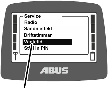 U:\Allgemein\Produkthandbücher\Produkthandbücher Fotos\ABURemote Meisterschalter\Ohne Sender (mit Displaytexten)\trans_de\Menü Wartezeit.png
