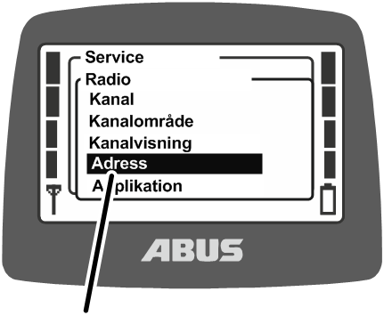 U:\Allgemein\Produkthandbücher\Produkthandbücher Fotos\ABURemote Meisterschalter\Ohne Sender (mit Displaytexten)\trans_de\Menü Adresse.png