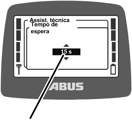 U:\Allgemein\Produkthandbücher\Produkthandbücher Fotos\ABURemote Meisterschalter\Ohne Sender (mit Displaytexten)\trans_de\Wartezeit einstellen.png