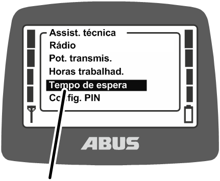 U:\Allgemein\Produkthandbücher\Produkthandbücher Fotos\ABURemote Meisterschalter\Ohne Sender (mit Displaytexten)\trans_de\Menü Wartezeit.png