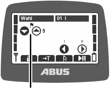 U:\Allgemein\Produkthandbücher\Produkthandbücher Fotos\ABURemote Meisterschalter\Ohne Sender (mit Displaytexten)\trans_de\Menü Wahl Positionieren.png
