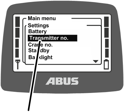 U:\Allgemein\Produkthandbücher\Produkthandbücher Fotos\ABURemote Meisterschalter\Ohne Sender (mit Displaytexten)\trans_de\Menü Sendernummer.png