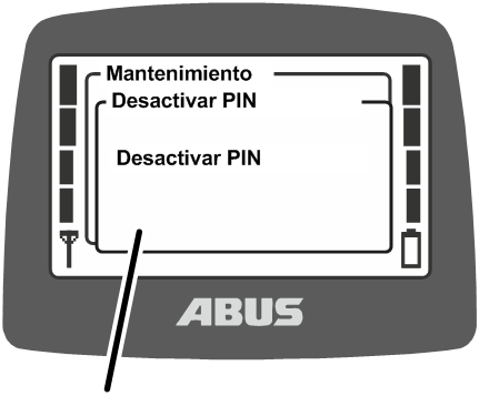 U:\Allgemein\Produkthandbücher\Produkthandbücher Fotos\ABURemote Meisterschalter\Ohne Sender (mit Displaytexten)\trans_de\PIN ausschalten.png