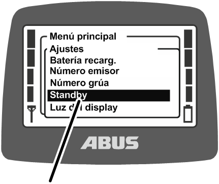 U:\Allgemein\Produkthandbücher\Produkthandbücher Fotos\ABURemote Meisterschalter\Ohne Sender (mit Displaytexten)\trans_de\Menü Standby.png