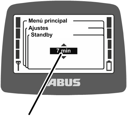 U:\Allgemein\Produkthandbücher\Produkthandbücher Fotos\ABURemote Meisterschalter\Ohne Sender (mit Displaytexten)\trans_de\Standby einstellen.png