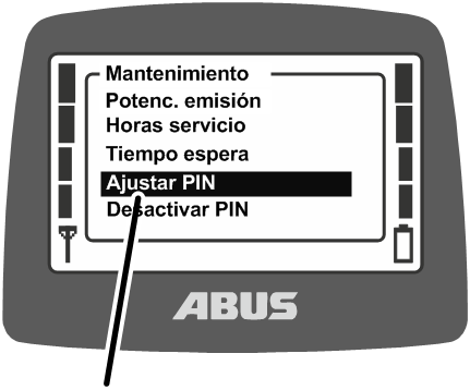 U:\Allgemein\Produkthandbücher\Produkthandbücher Fotos\ABURemote Meisterschalter\Ohne Sender (mit Displaytexten)\trans_de\Menü PIN einstellen.png