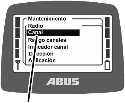 U:\Allgemein\Produkthandbücher\Produkthandbücher Fotos\ABURemote Meisterschalter\Ohne Sender (mit Displaytexten)\trans_de\Menü Kanal.png