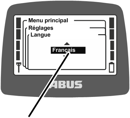 U:\Allgemein\Produkthandbücher\Produkthandbücher Fotos\ABURemote Meisterschalter\Ohne Sender (mit Displaytexten)\trans_de\Sprache einstellen.png