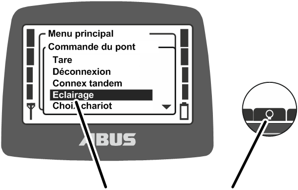 U:\Allgemein\Produkthandbücher\Produkthandbücher Fotos\ABURemote Meisterschalter\Ohne Sender (mit Displaytexten)\trans_de\Funktionen Kranlicht.png
