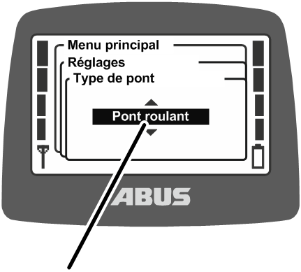 U:\Allgemein\Produkthandbücher\Produkthandbücher Fotos\ABURemote Meisterschalter\Ohne Sender (mit Displaytexten)\trans_de\Krantyp einstellen.png