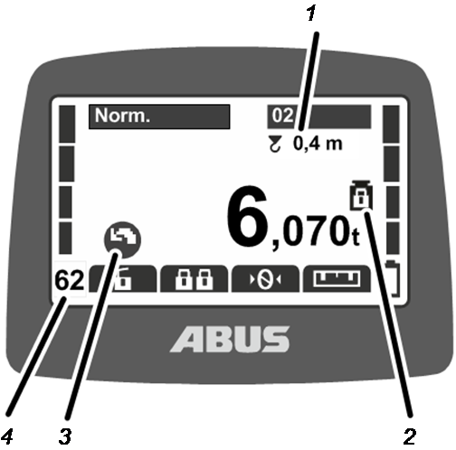 Weergave in de bedrijfsmodus (zender)